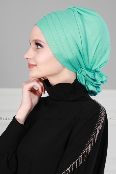 Monica - Turquoise Cotton Turban - Ayse Turban