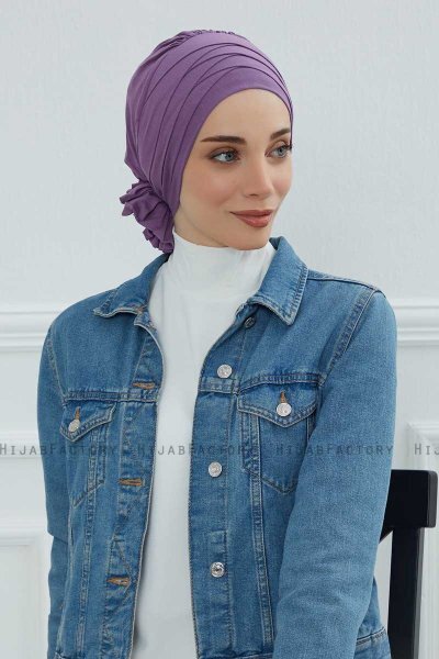 Monica - Violet Cotton Turban