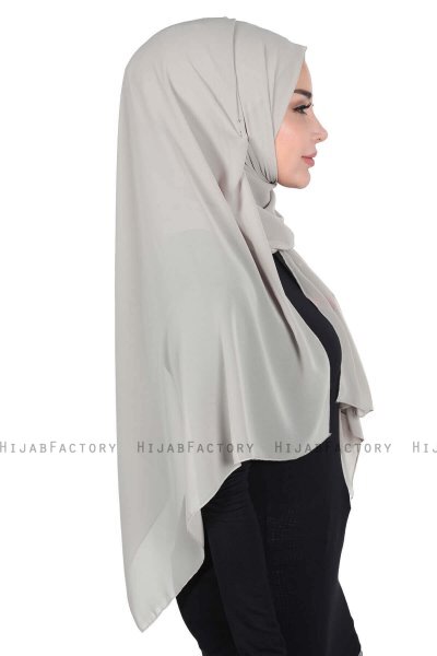 Joline - Taupe Premium Chiffon Hijab