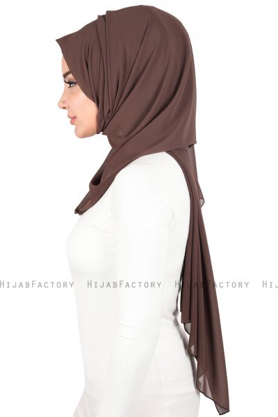 Joline - Brown Premium Chiffon Hijab