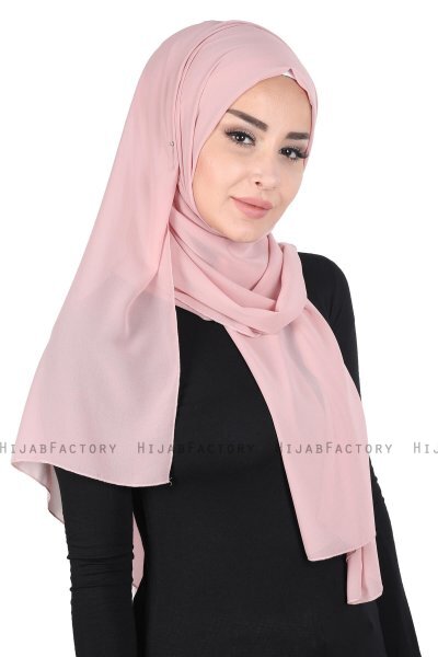 Joline - Dusty Pink Premium Chiffon Hijab