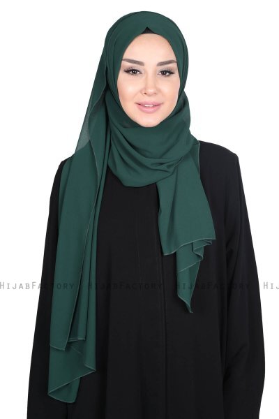 Joline - Dark Green Premium Chiffon Hijab