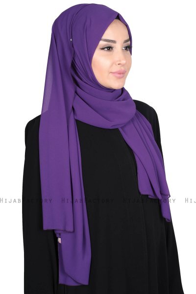 Joline - Purple Premium Chiffon Hijab