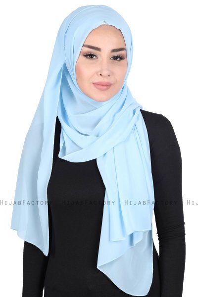 Joline - Light Blue Premium Chiffon Hijab