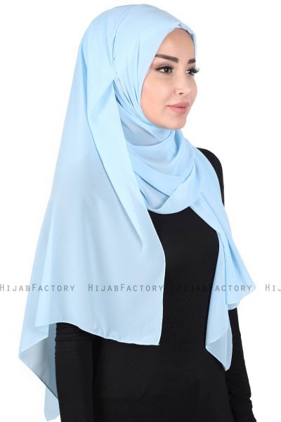 Joline - Light Blue Premium Chiffon Hijab