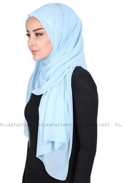Joline - Light Blue Premium Chiffon Hijab