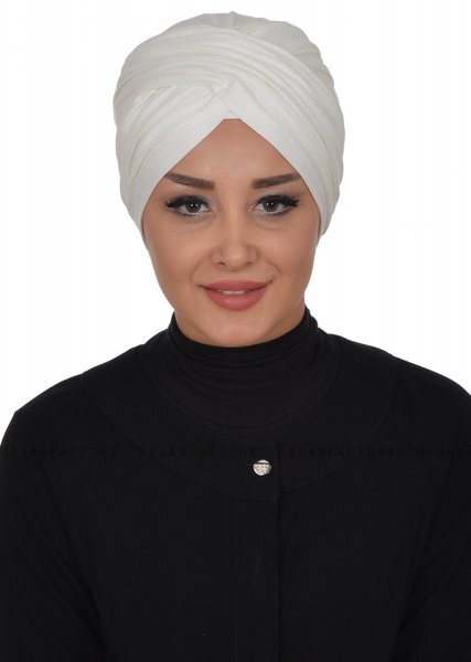Fiona - Creme Cotton Turban - Ayse Turban