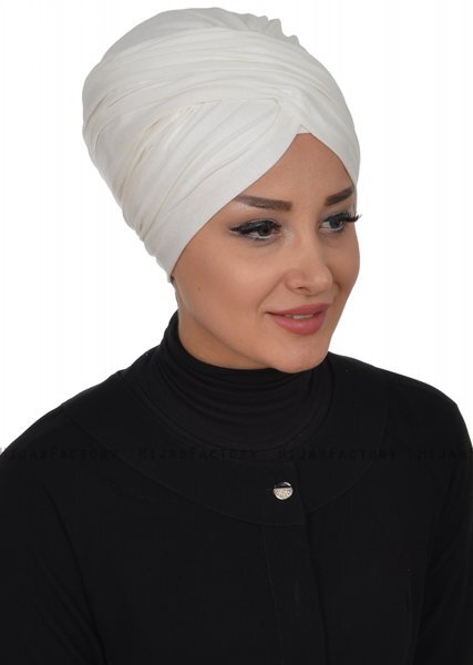 Fiona - Creme Cotton Turban - Ayse Turban