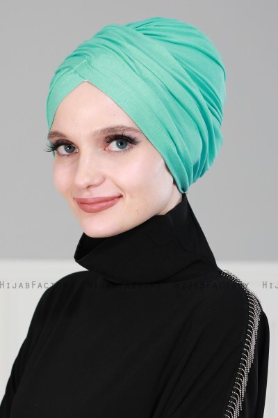 Fiona - Turquoise Cotton Turban - Ayse Turban
