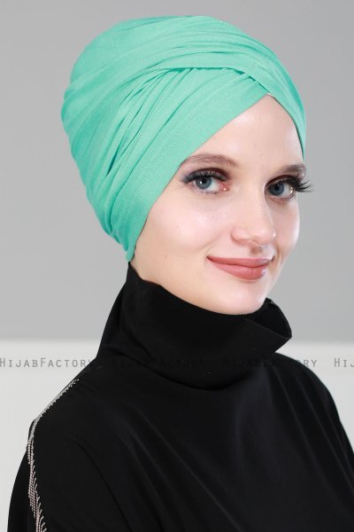 Fiona - Turquoise Cotton Turban - Ayse Turban