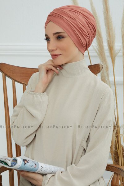Fiona - Salmon Cotton Turban