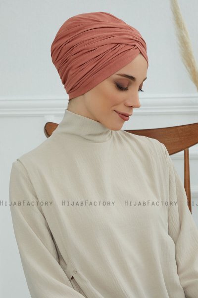 Fiona - Salmon Cotton Turban