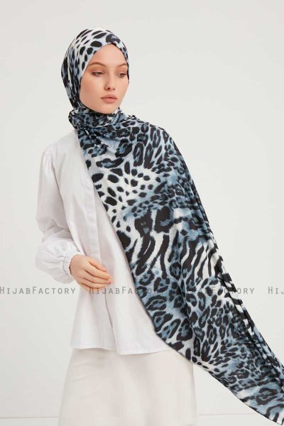 Ayten - Indigo Patterned Hijab