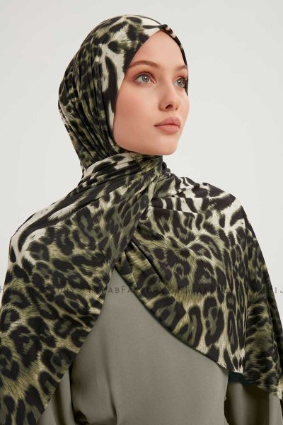 Ayten - Khaki Patterned Hijab