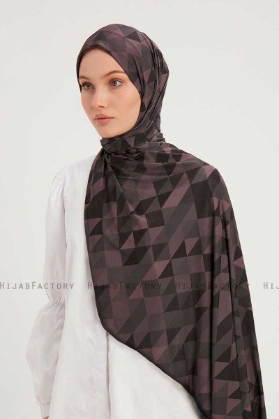Banou - Purple Patterned Hijab