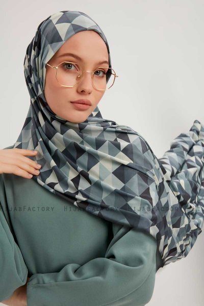 Banou - Indigo Patterned Hijab