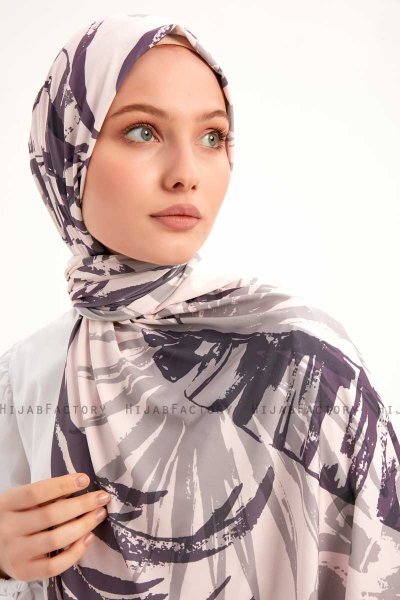 Ezmeray - Purple Patterned Hijab