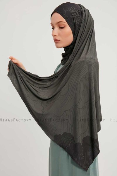 Fadime - Smoked Patterned Hijab