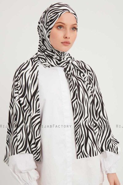 Hafiz - Black Patterned Hijab