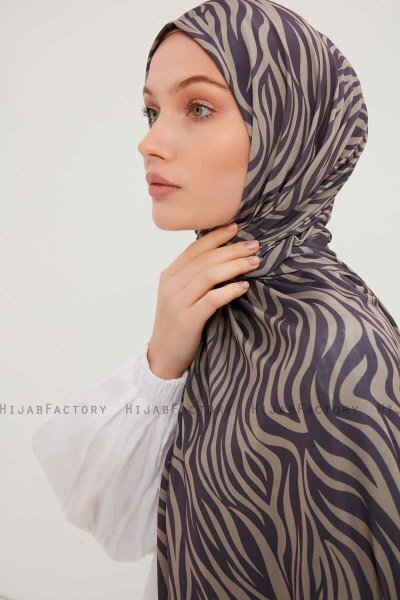 Hafiz - Purple Patterned Hijab