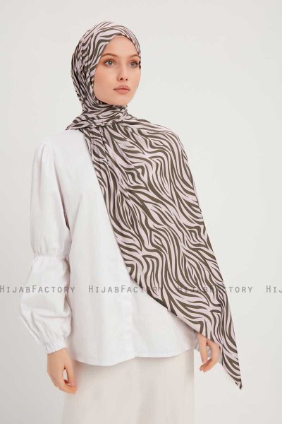 Hafiz - Beige Patterned Hijab