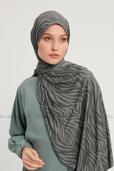 Hafiz - Grey Patterned Hijab