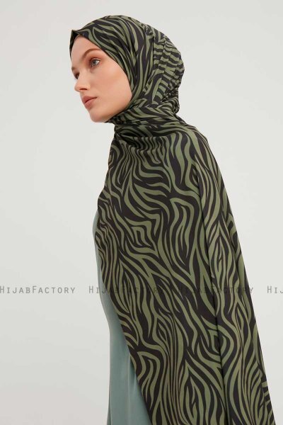 Hafiz - Green Patterned Hijab