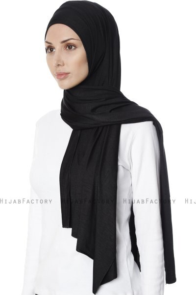 Farah - Black Jersey Hijab