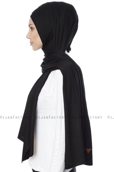 Farah - Black Jersey Hijab