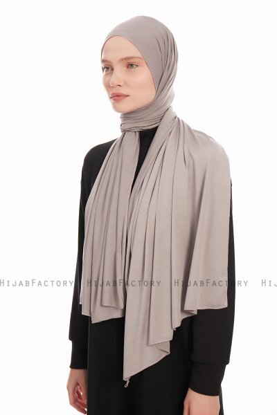 Farah - Gray Jersey Hijab