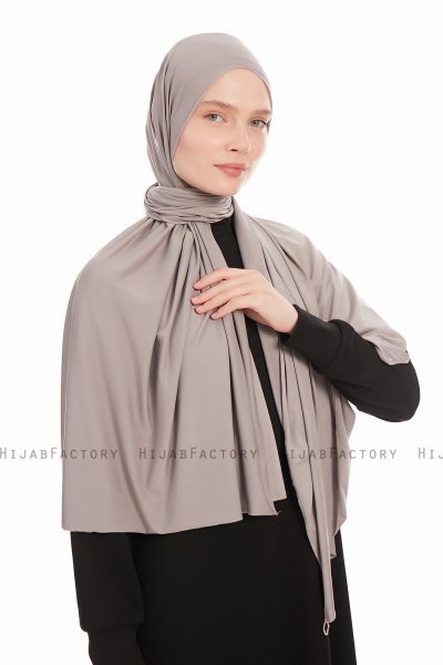 Farah - Gray Jersey Hijab