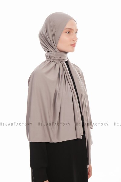 Farah - Gray Jersey Hijab