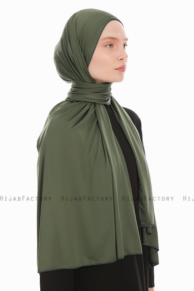 Farah - Khaki Jersey Hijab
