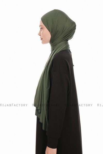 Farah - Khaki Jersey Hijab