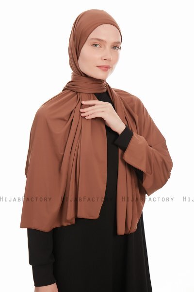 Farah - Brown Jersey Hijab