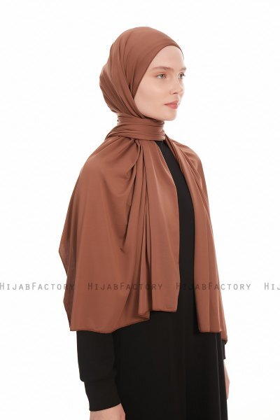 Farah - Brown Jersey Hijab