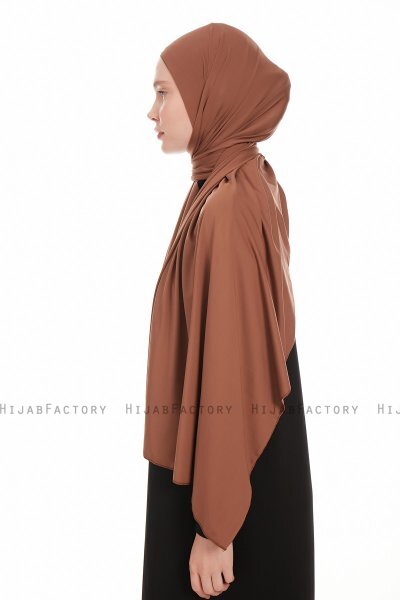 Farah - Brown Jersey Hijab