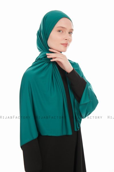 Farah - Dark Green Jersey Hijab