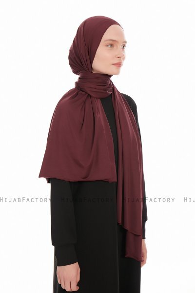 Farah - Plum Jersey Hijab