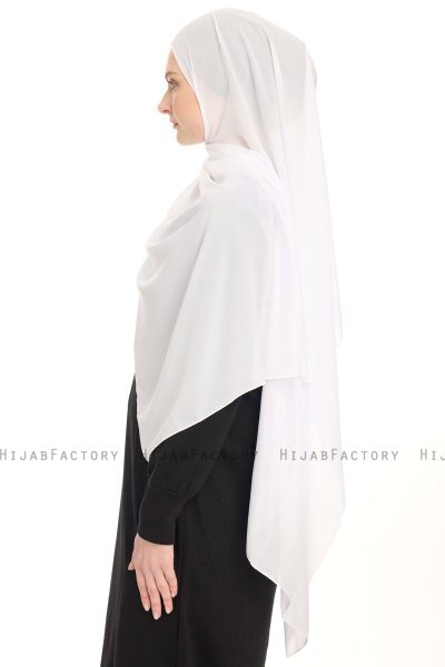 Chiffon Hijab - White