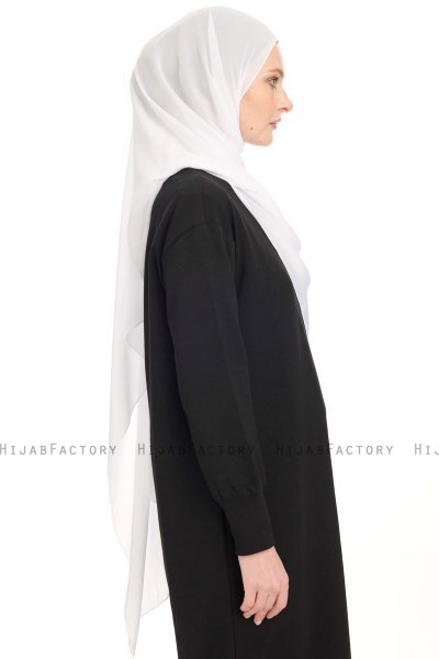 Chiffon Hijab - White