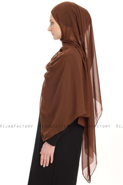 Chiffon Hijab - Brown
