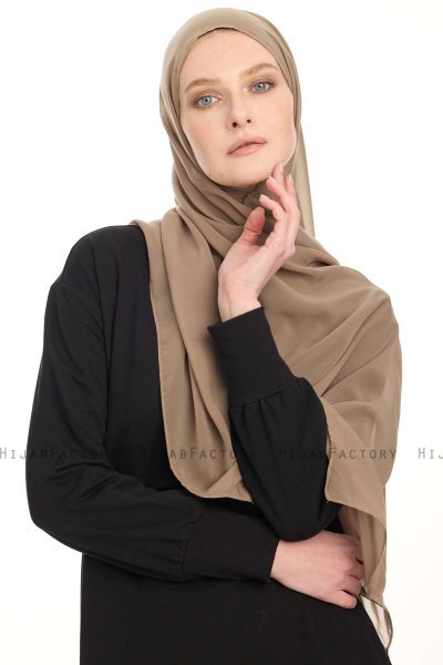 Chiffon Hijab - Dark Taupe