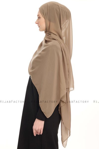 Chiffon Hijab - Dark Taupe