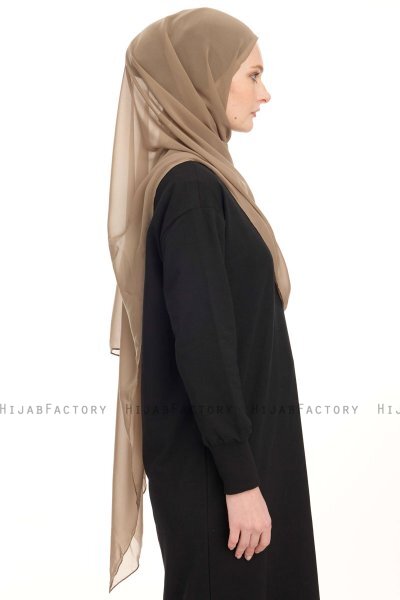 Chiffon Hijab - Dark Taupe