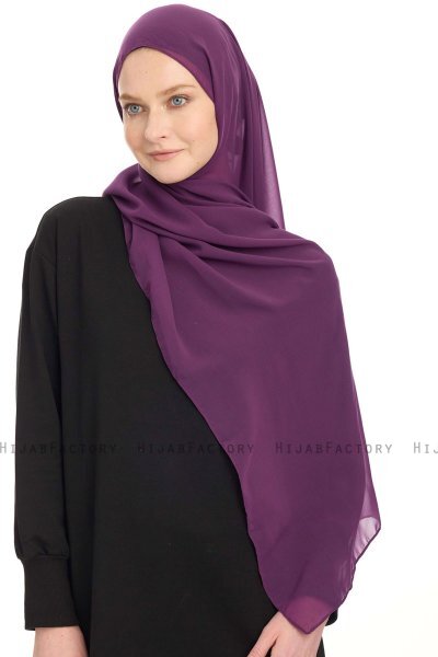 Chiffon Hijab - Dark Purple