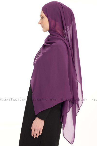 Chiffon Hijab - Dark Purple