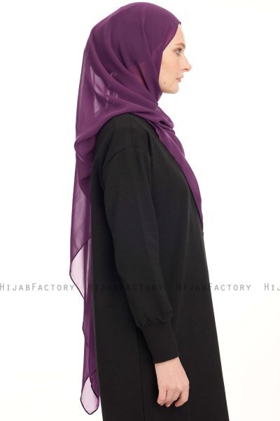 Chiffon Hijab - Dark Purple