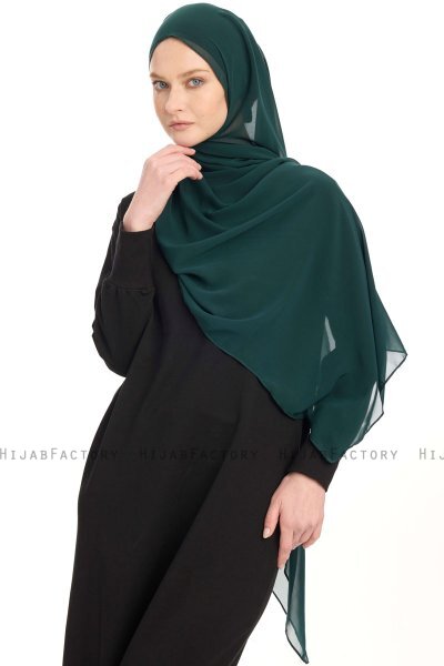 Chiffon Hijab - Dark Green