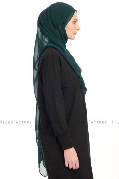 Chiffon Hijab - Dark Green